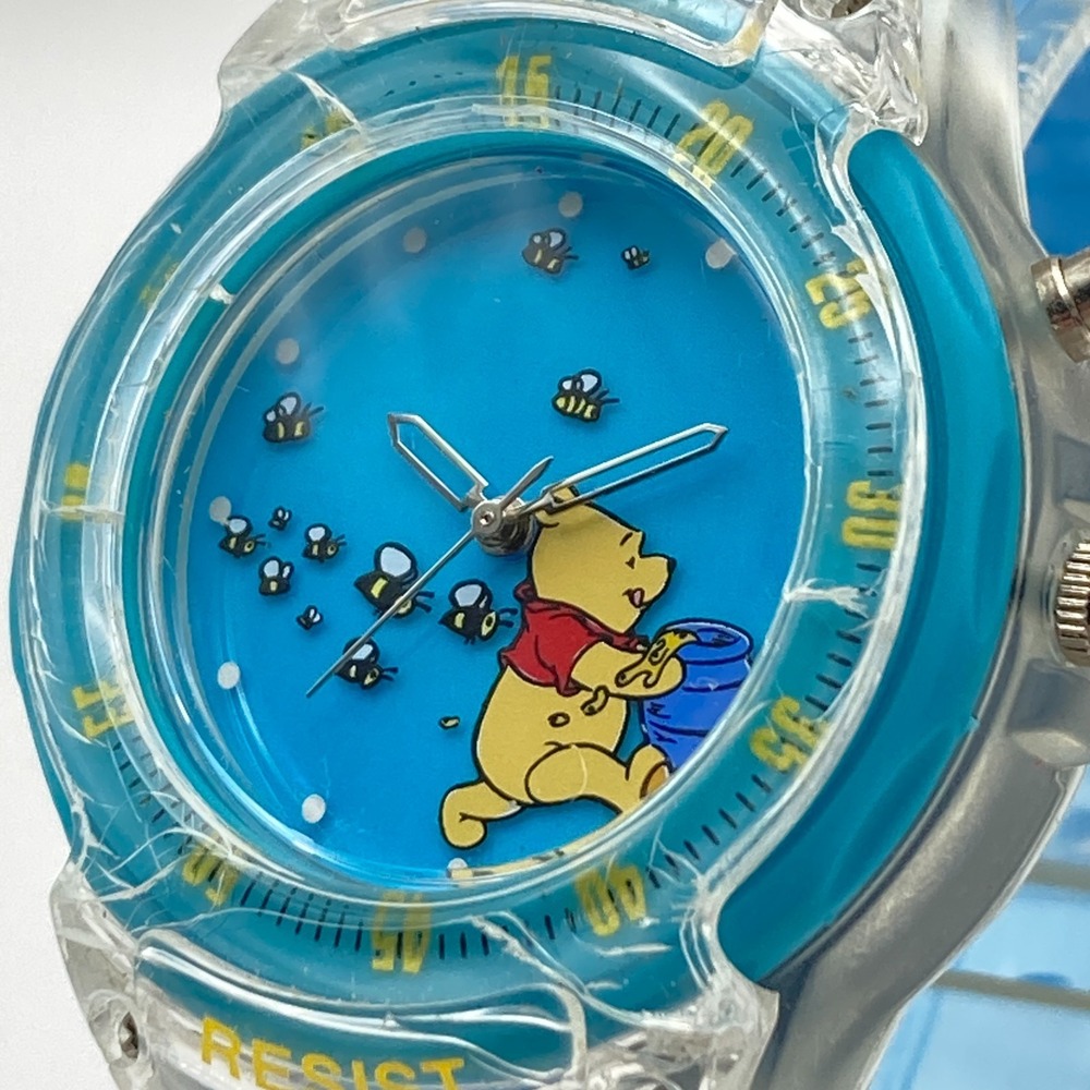 Disney Winnie the Pooh Women's Watch 37mm Light Up Blue WR 30M New Battery 9" - Picture 5 of 17